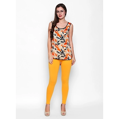 Albely Mustard Ankle Length Leggings-yellow-32-1