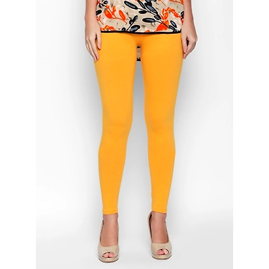 Albely Mustard Ankle Length Leggings-AN00934