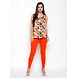 Albely Orange Ankle Length Leggings-Orange-28-1-sm