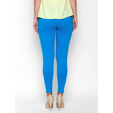 Albely Blue Ankle Length Leggings-Blue-28-2
