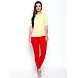 Albely Red Ankle Length Leggings-Red-34-1-sm