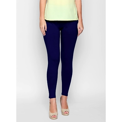 Albely Navy Ankle Length Leggings-AN01128