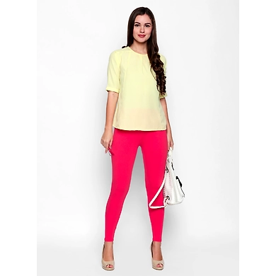 Albely Cherry Red Ankle Length Leggings-others-32-1