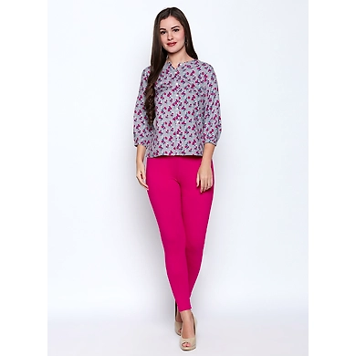 Albely Magenta Ankle Length Leggings-others-32-1