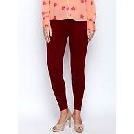 Albely Maroon Ankle Length Leggings