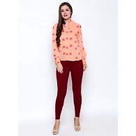 Albely Maroon Ankle Length Leggings-others-28