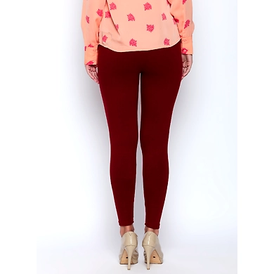 Albely Maroon Ankle Length Leggings-others-34-2