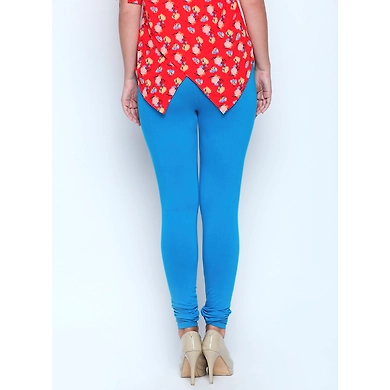 Albely Blue Solid Lycra Leggigns-Blue-32-2