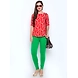 Albely Green Solid Lycra Leggings-Green-28-1-sm