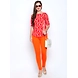 Albely Orange Regular Length Leggings-Orange-30-1-sm