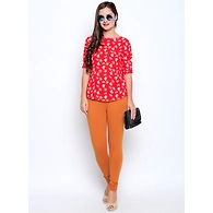 Albely Brunt Orange Regular Length Leggings-others-28