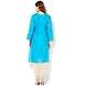 Albely Turquoise Blue Lucknowi Chikan Embroidered Kurta-Turquoise Blue-S-2-sm