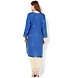 Albely Blue Lucknowi Chikan Embroidered Kurta-Blue-S-2-sm