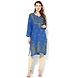 Albely Blue Lucknowi Chikan Embroidered Kurta-AB3032-L-sm