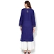 Albely Blue Lucknowi Chikan Embroidered Kurta-Blue-S-2-sm