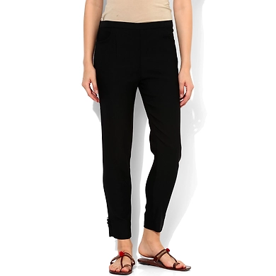 Albely Black Solid Cigar Pant-PB001-XXL