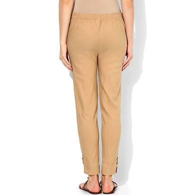Albely Beige Solid Cigar Pant-Beige-30-2