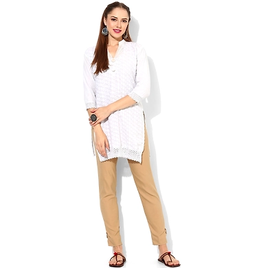 Albely Beige Solid Cigar Pant-Beige-34-1