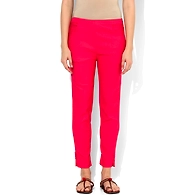Albely Cherry Red Solid Cigar Pant