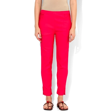 Albely Cherry Red Solid Cigar Pant-PC001-XL