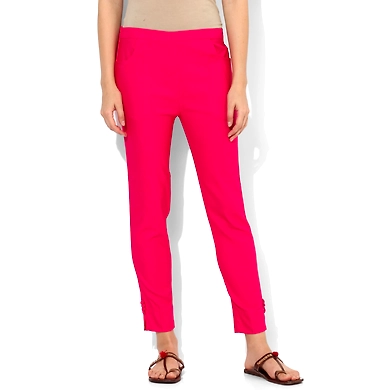 Albely Magenta Solid Gigar Pant-PM001-XL