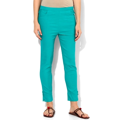 Albely See Green Solid Gigar Pant-PT001-XXL
