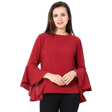 Albely Bell Sleeves Bohemain Top-A-BH001_S