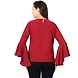 Albely Bell Sleeves Bohemain Top-Maroon-S-2-sm