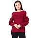 Albely Cold Shoulder Bohemain Top-Maroon-M-1-sm