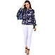 Albely Plumeria Bohemain Top-Navy Blue-L-1-sm