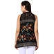 Albely Sleeveless Floral Bohemain Top-Black-S-2-sm