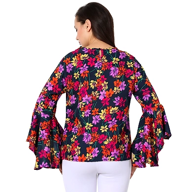 Albely Blossom Bohemain Top-Purple-M-2