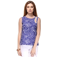 Albely One Side Key Hole Top Multi Colour
