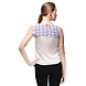 Albely Curved in Half Moon Georgette Top White &amp; Blue Colour-XL-White &amp; Blue-2-sm