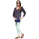 Albely Multi Color V Neck Top Multi Colour-A-TB26-M-sm