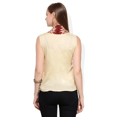 Albely Tying Knot Top Multi Colour-L-Multi-2