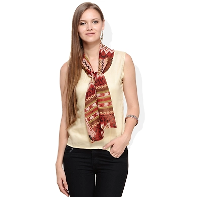 Albely Tying Knot Top Multi Colour-A-TB27-XL