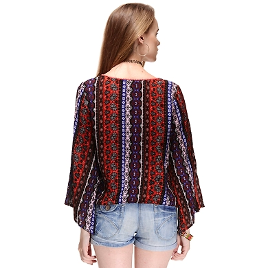 Albely Overlapping Twikle Top Multi Colour-L-Multi-2