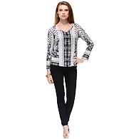 Albely Shades of Grey Black &amp; White Colour-Black &amp; White-S