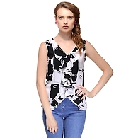 Albely A Girl Has Many Faces Black &amp; White Colour-Black &amp; White-XS