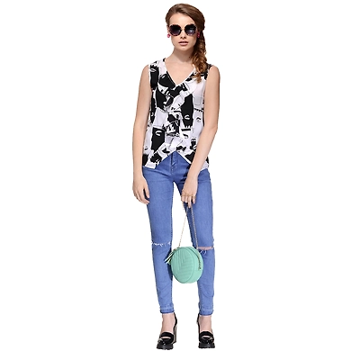 Albely A Girl Has Many Faces Black &amp; White Colour-A-TB39-S