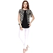 Albely Graphic Black Gathers Top Black Colour-S-Black-1-sm