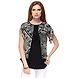 Albely Graphic Black Gathers Top Black Colour-A-TB40-M-sm
