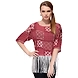 Albely Fringes Kaftan Top Maroon Colour-A-TB42-M-sm