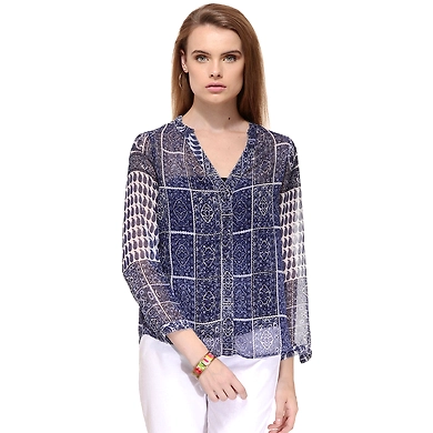 Albely A Pinch Of Pleat Blue Colour-A-TB43-M