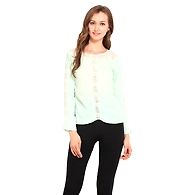 Albely Pearl On Placket Green Colour