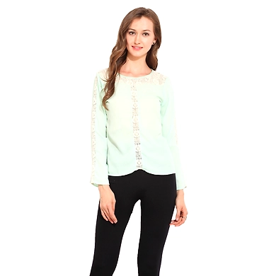 Albely Pearl On Placket Green Colour-A-LC2S_XL