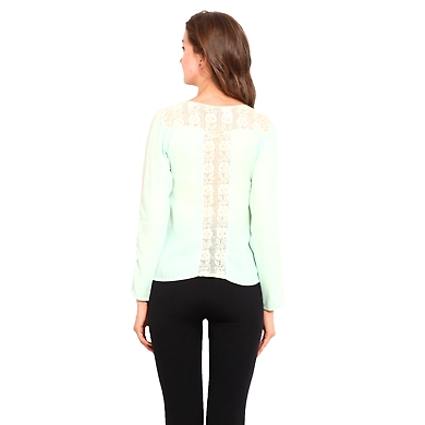 Albely Pearl On Placket Green Colour-XL-Green-2