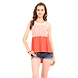 Albely Blouse with Gathers Top Baige and orange Colour-A-LC3C_XL-sm