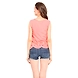 Albely Laser Cut Sleeveless Top Peach Colour-XL-Peach-2-sm